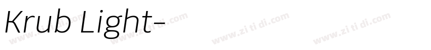 Krub Light字体转换